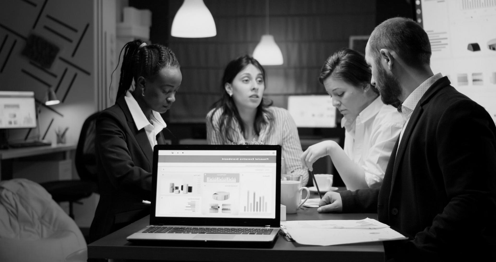 Design professionals collaborating on a project